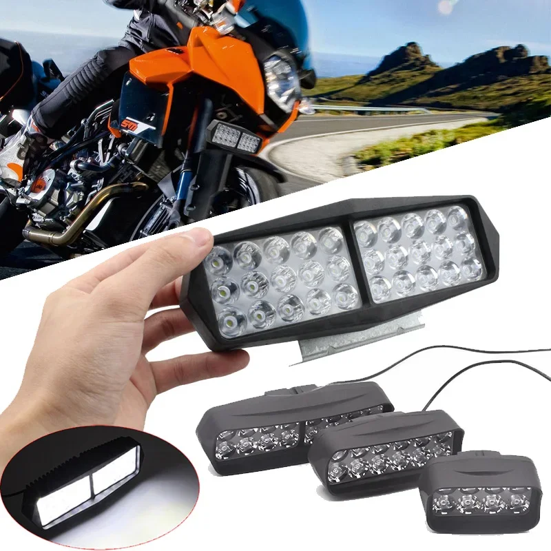 Motorcycle Lights 12V-80V Motorcycle Car Super Bright 8/12/16/30 LED Light Headlight Spotlight Headlight Work Light Accessories