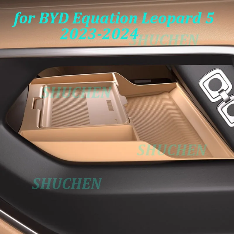 

Car Under Central Console Storage Box for BYD Equation Leopard 5 2023-2024 Silicone Flip cover Storage Box Interior Accessories