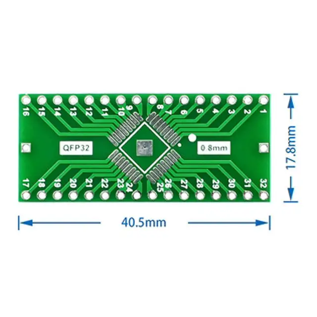 QFP32 SOP16 SSOP16 TSSOP16 patch to straight DIP 0.65/1.27mm adapter board