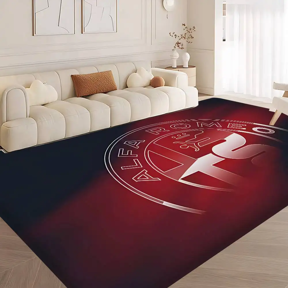 A-Alfa R-Romeo Car Brand Bathroom Mat Kids Room Bedroom Decoration Balcony Anti-Slip Doormat Living Room Welcome Rug