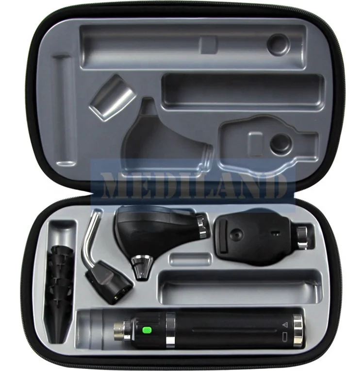 

ML-Z8001 Hot Sale Otoscope set with halogen or LED light source Diagnostic ENT Set with case