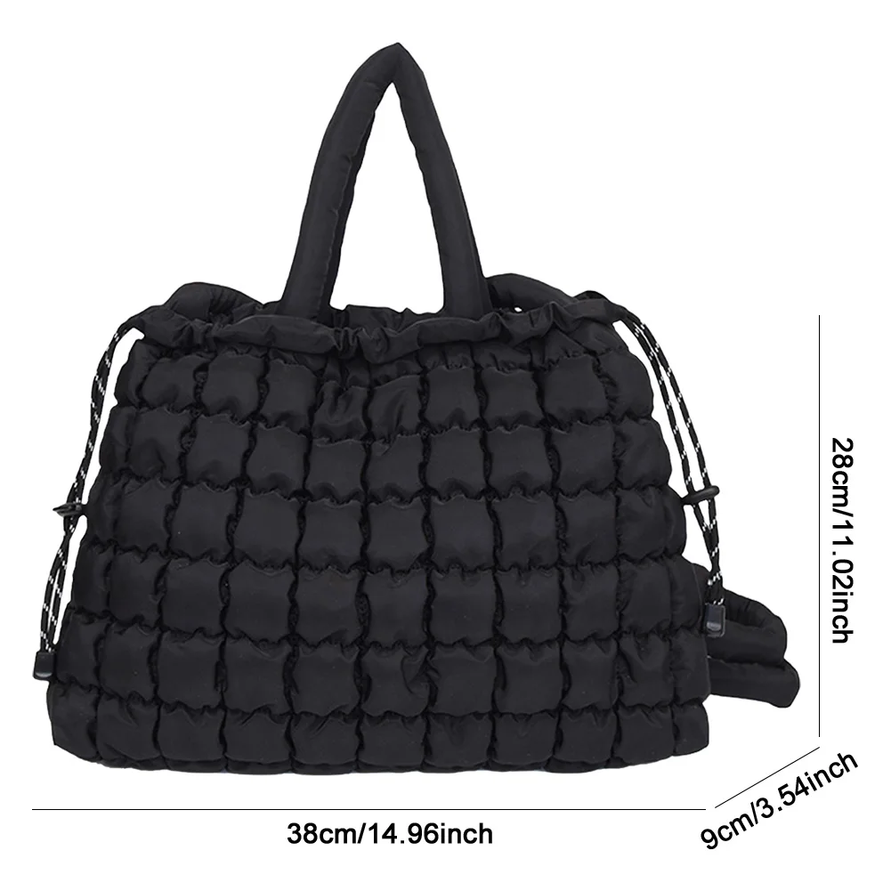 Umhängetasche, Magnetverschluss, Puffer-Einkaufstasche für Damen, gesteppte Handtasche, Tasche mit Griff oben für Arbeit, Reisen, Einkaufen