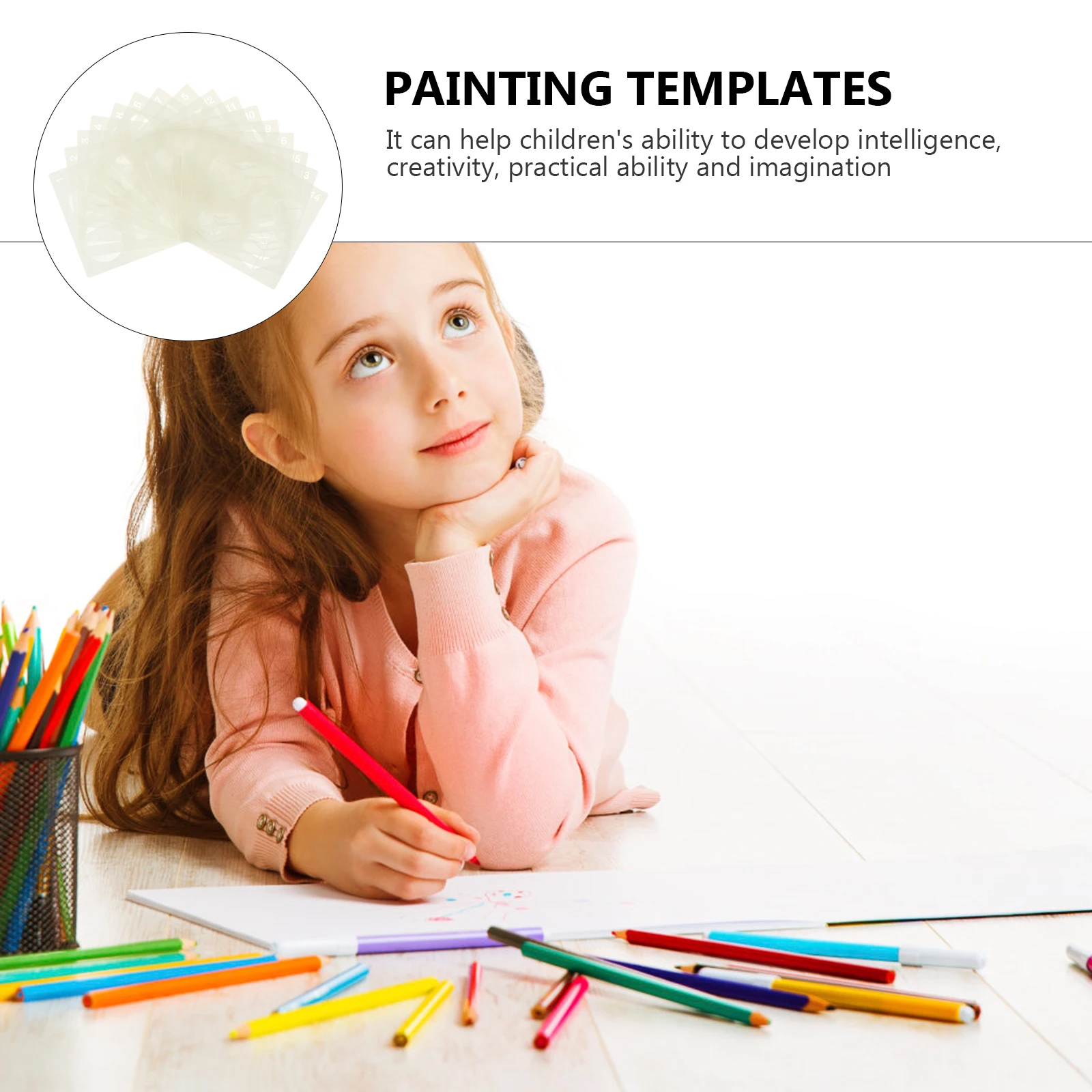 16 pezzi modello grafico matematico apprendimento stencil stampo modelli di pittura tracciamento animale domestico insegnamento scolastico per bambini