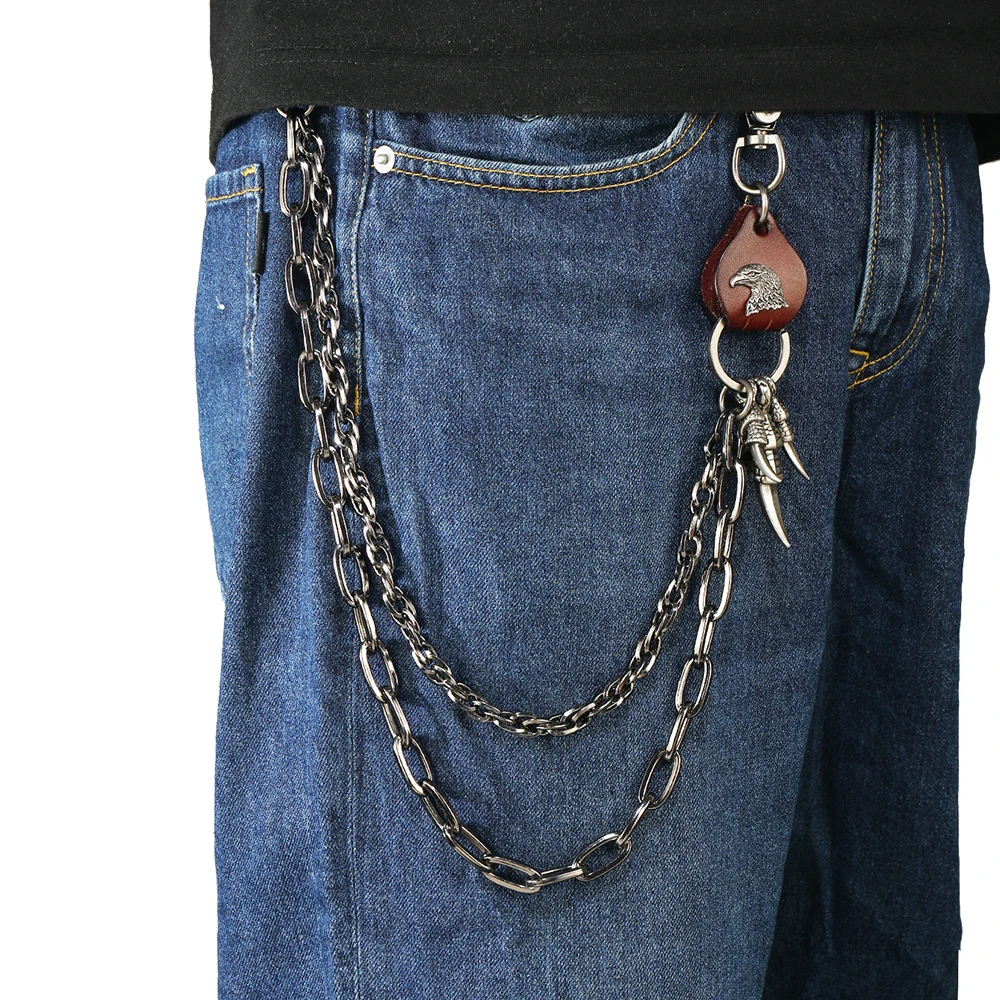 1piece Punk rock style personality metal trouser chain dress decoration chain Men's Accessories