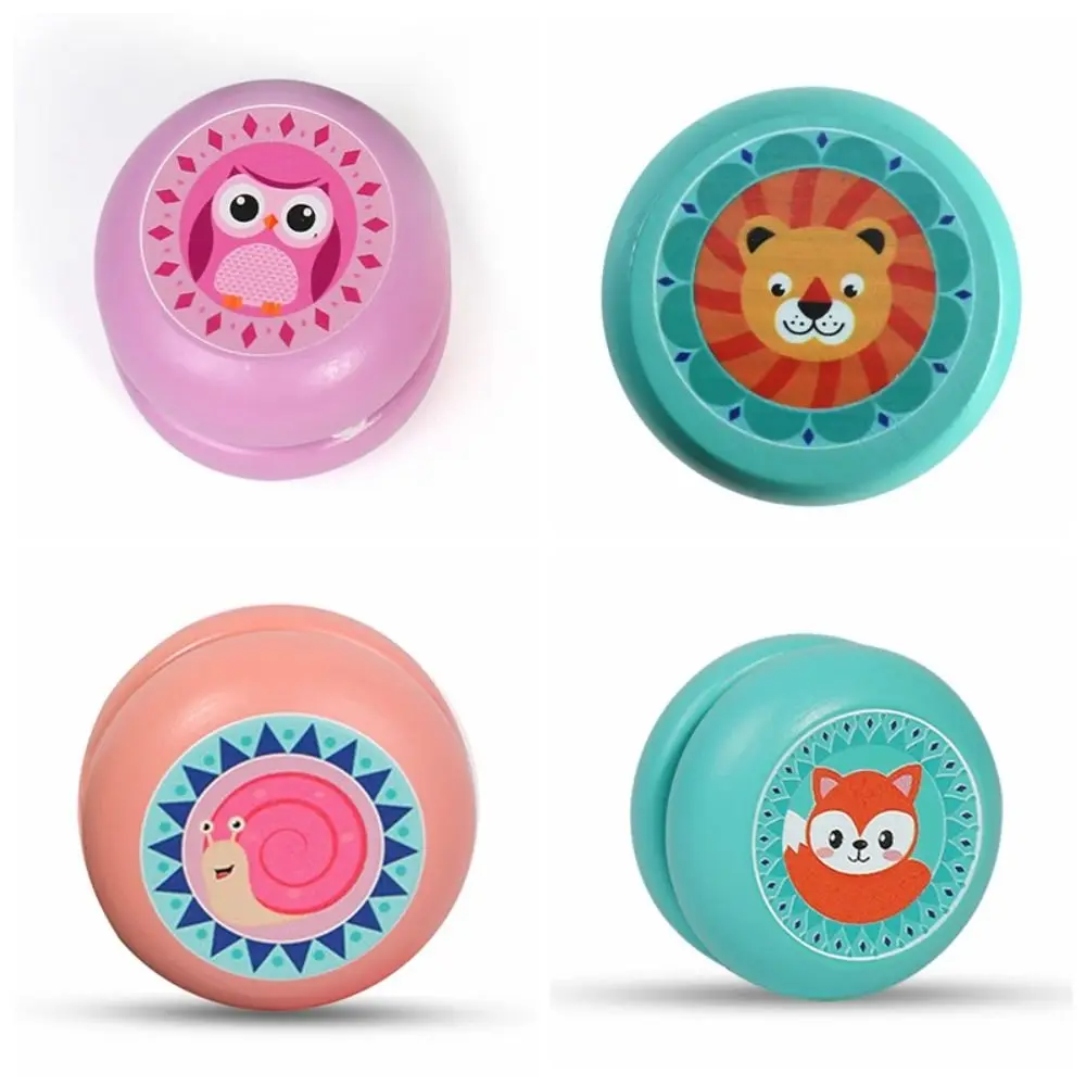 Cartoon 2A Yoyo Ball High Quality Wooden Gift Dead Sleep Yoyo Ball Wear-resistant Durable Student Toys Concentration