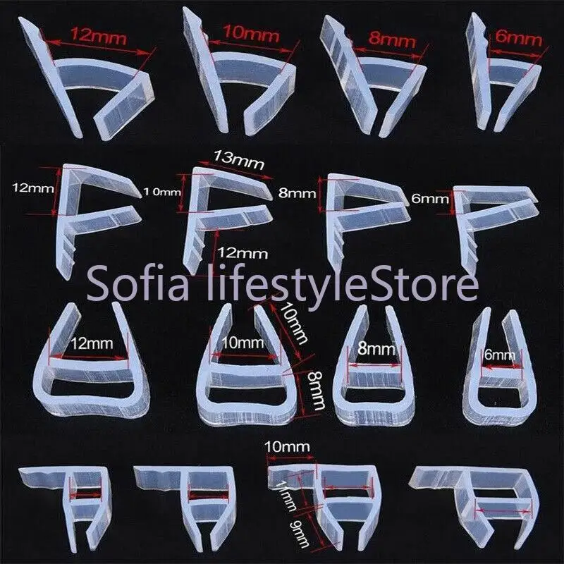 

2M H/F/U type Shower Door Seal Bath Shower Strip Seal Or Screens Doors Glass Seals Gaps Home Improvement