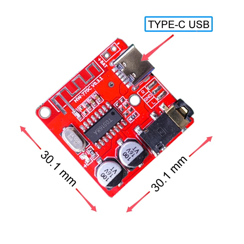 Mini Bluetooth Audio Receiver Board Bluetooth 5.0 MP3 Lossless Decoder Board Wireless Stereo Music Module