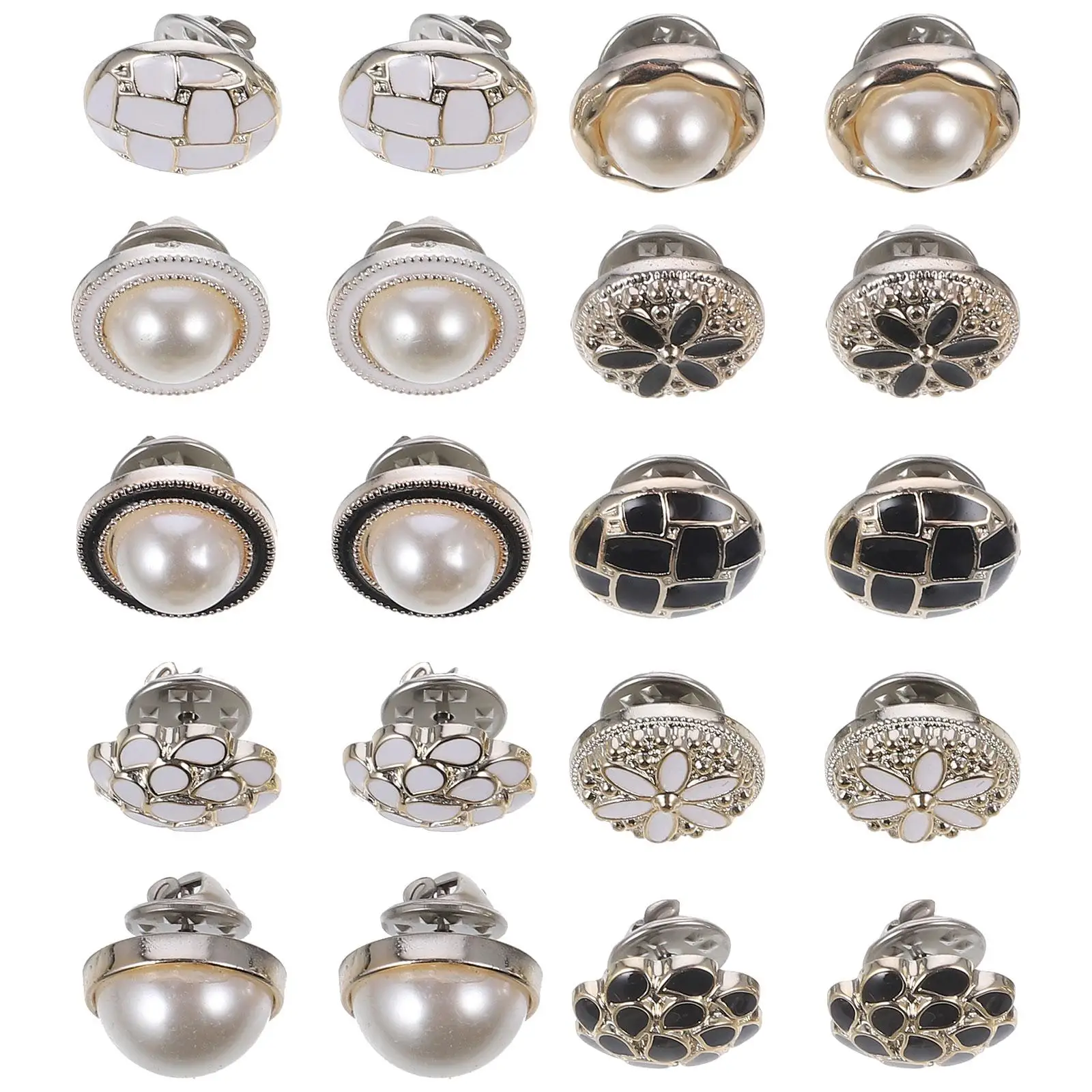 

20 Pcs Removable Pins Stylish Coat Buttons Seamless Clothing Decorations Lightweight Portable Women Shirt Dress Banquet Wedding