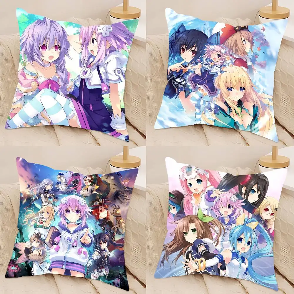 HyperdimensionS N-Neptunia وسادة هدية ديكور غرفة نوم أريكة غطاء وسادة السيارة 45x45