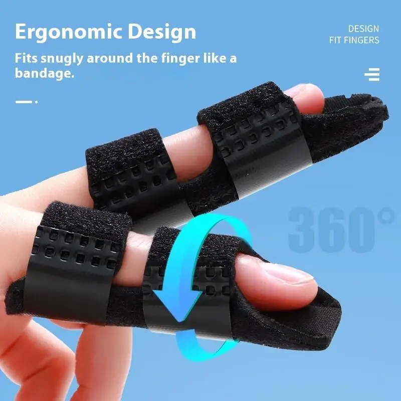 Adjustable Strap With Aluminium Plate Support Finger Fixing Splint Straightening Brace For Finger Corrector Knuckle Care Recover