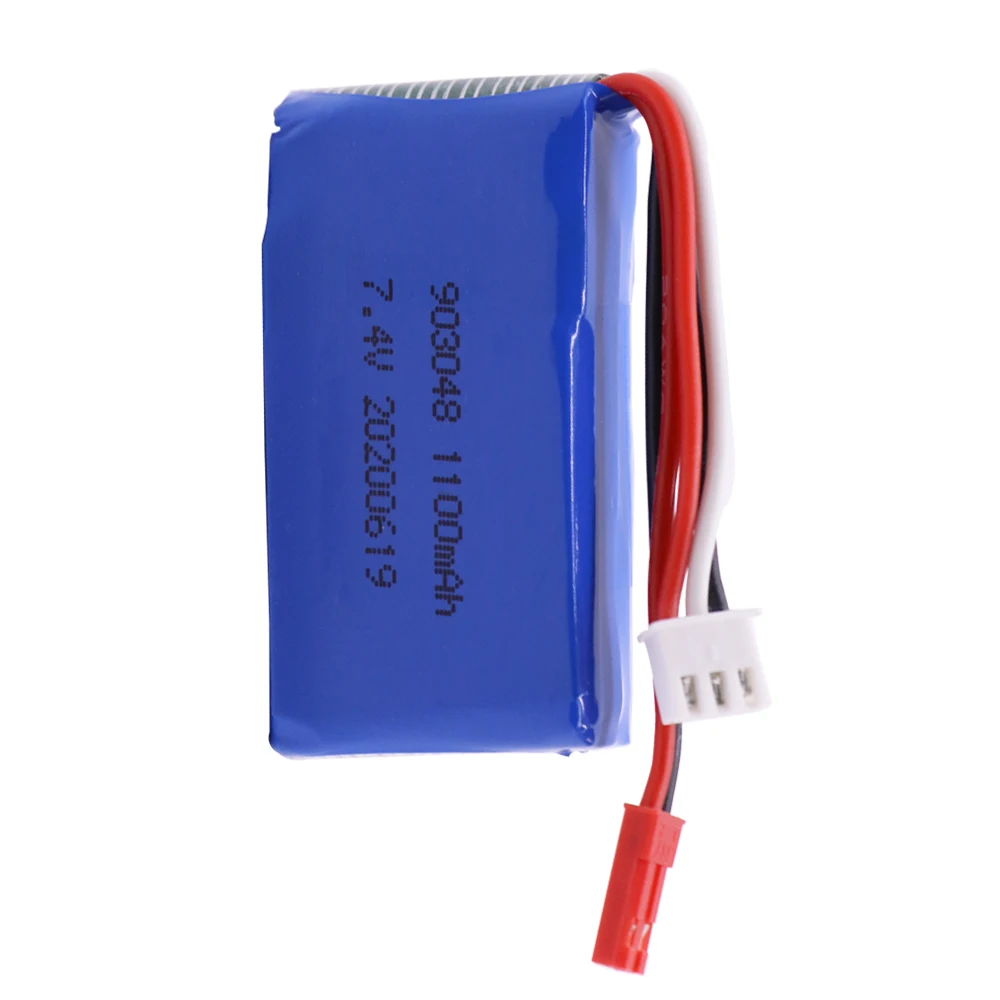 7.4V 1100mAh 903048 batteria Lipo per Wltoys V353 A949 A959 A969 A979 k929 RC auto elicottero giocattoli parti 7.4V batteria ricaricabile