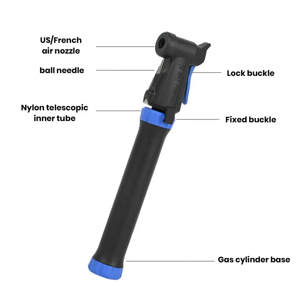 Mini Bike Pump Compact High Pressure Mini Bicycle Pump Portable Handheld Air Inflator for Universal Bike Tires 80psi Tire