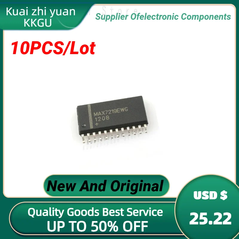 

10PCS/Lot New And Original MAX7219EWG SOP24 MAX7219EWG+T SOP 7219EWG SOP-24 Quality Goods