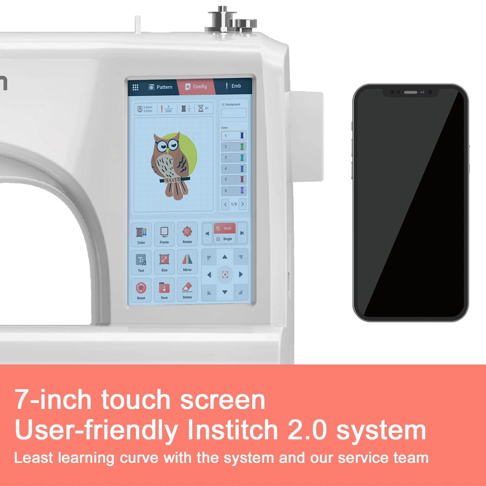 Poolin Computered Embroidery Machine For Clothes Combo Include Threads&Tear Away Stabilizer&Bobbins Homeuse Embroidery Machine