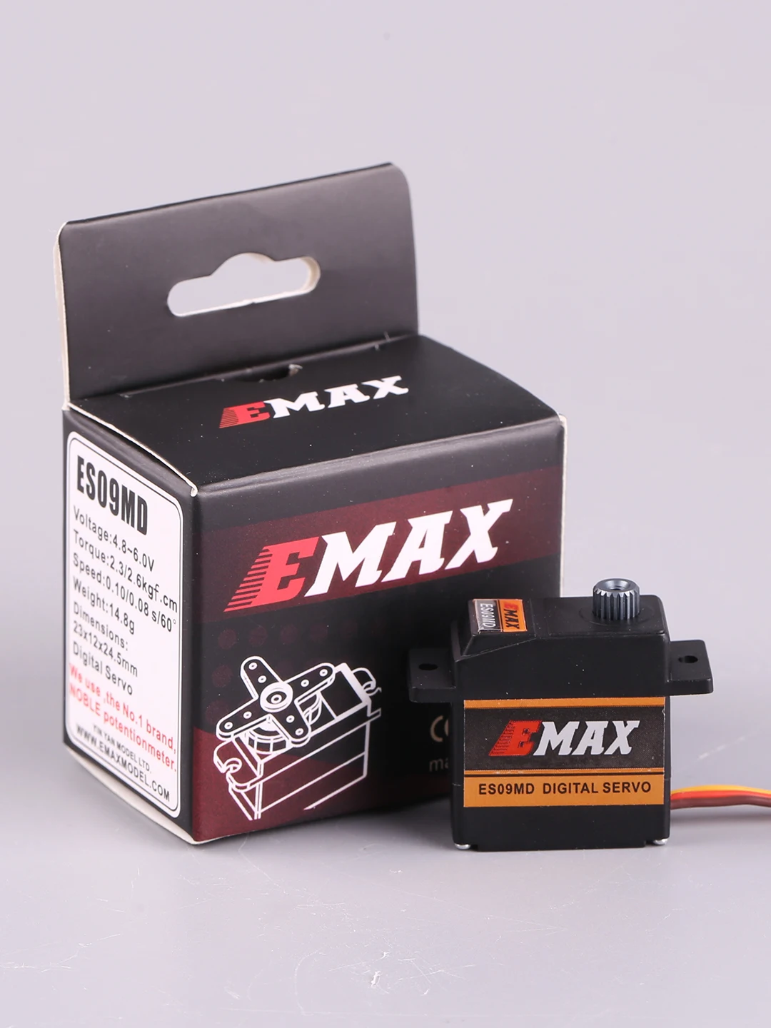 Original EMAX ES09MD Metal Digital Servo 14.8g Waterproof Servo with Gears for RC Car Helicopter Boat Airplane Accessories