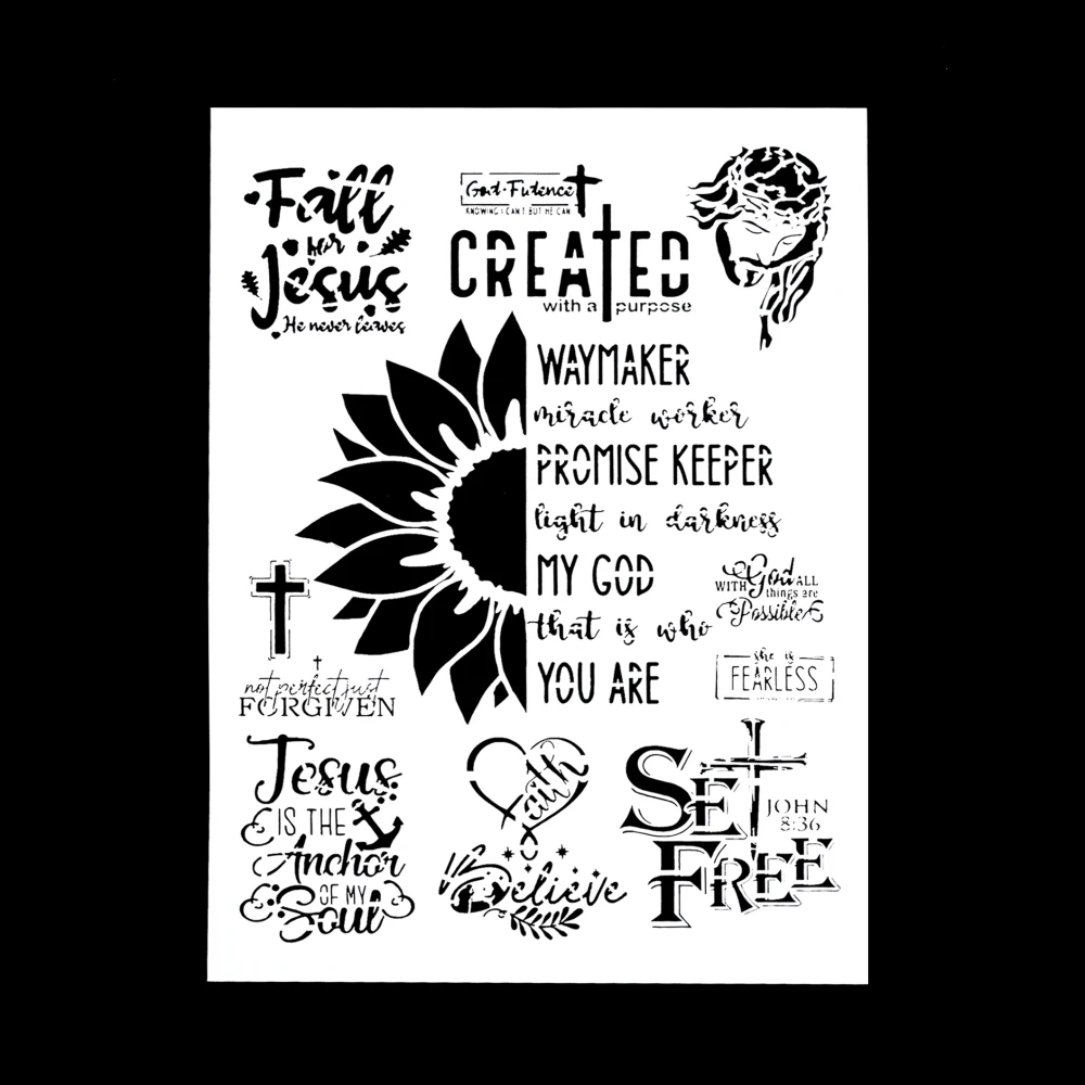 A4 Size DIY Craft Layering Jesus Stencil For Wall Painting Scrapbooking Stamping Album Decorative Embossing Paper Card