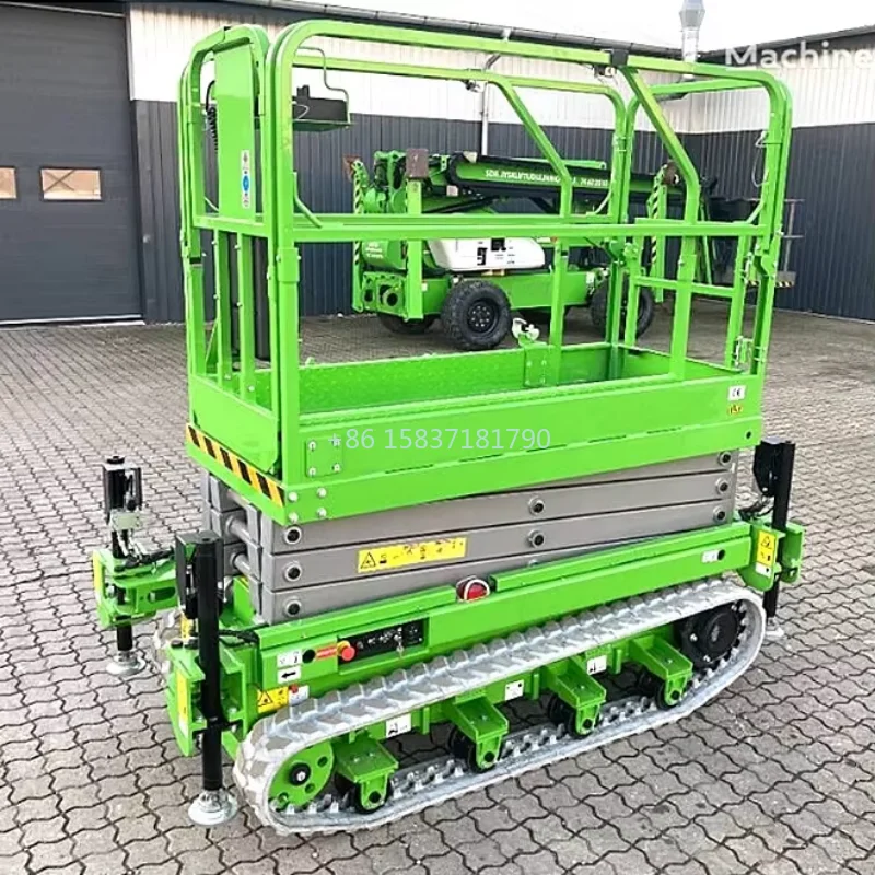 China Lift Platform 6m 8m 500kg Capacity Mobile Tracked Scissor Lift Platform Small Self-propelled Aerial Work Lifting Platform