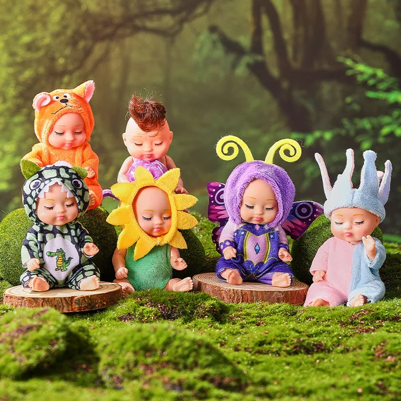 6 Colors Forest Doll Simulation Reborn Baby Bionic Soothing Reborn Doll Accessories Kids Toys Cartoon Rebirth of Sleeping Baby