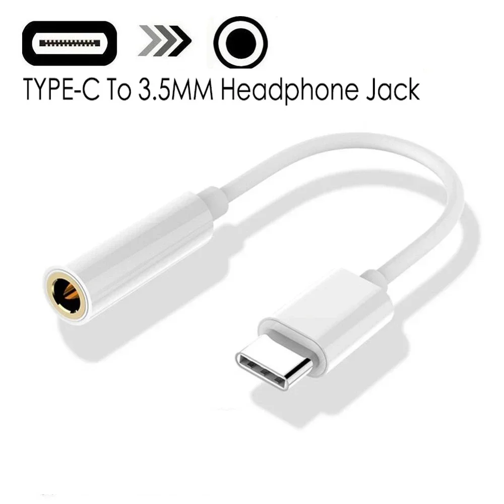 Type C To 3.5mm Earphone Audio Cable Headphones Adapter Type-C To 3.5mm Jack Audio AUX Cable For For For Samsung