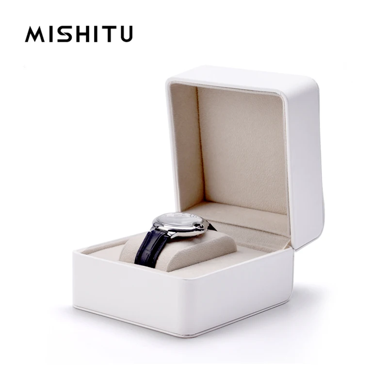 MISHITU  PU Leather Jewelry Display Box for Watch Bracelet Customizable Jewelry Organizer Display Case Gift Watch Storage Box