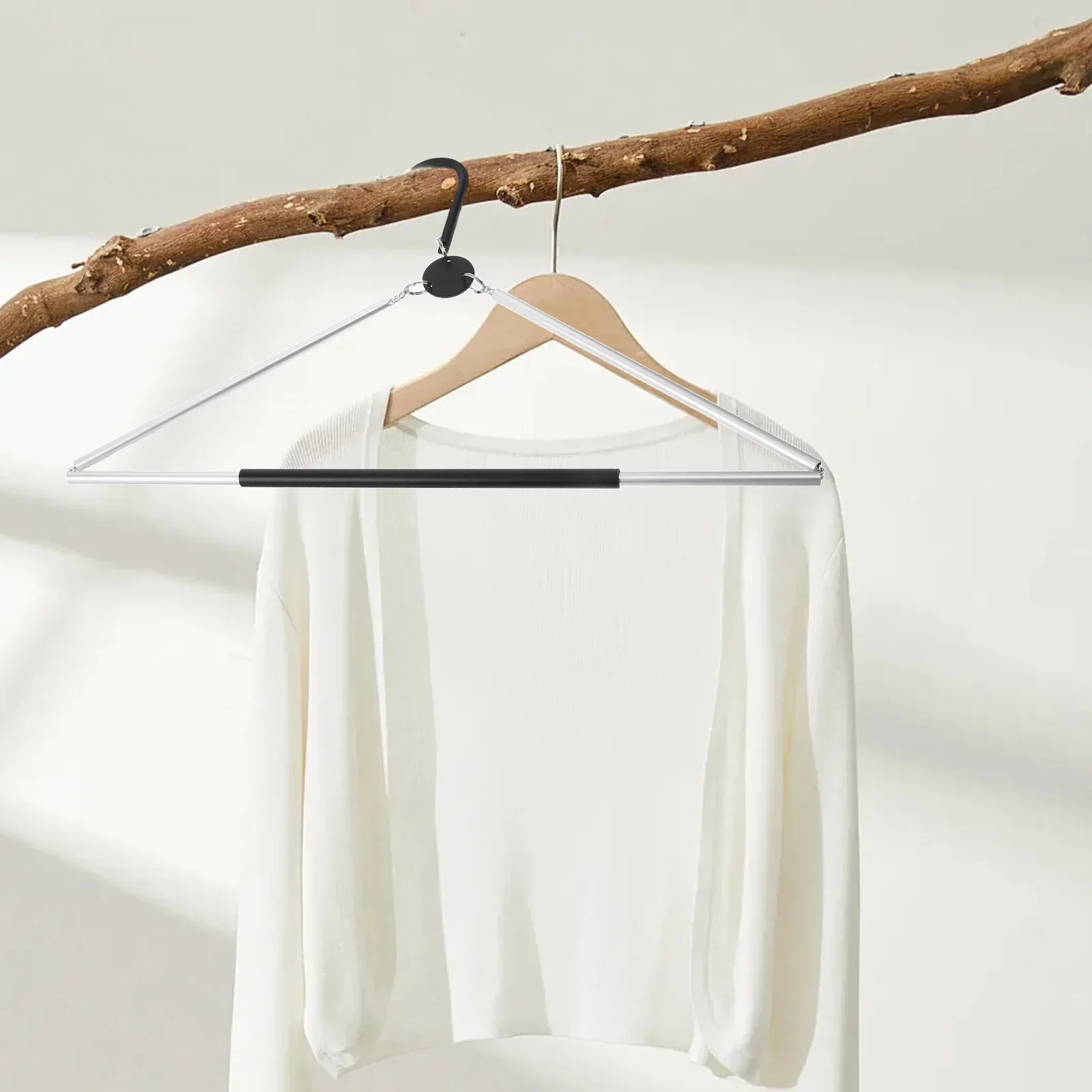 

Folding Hanger Convenient Clothes Hangers Compact Travel Aluminum Wire Collapsible for Closet Foldable