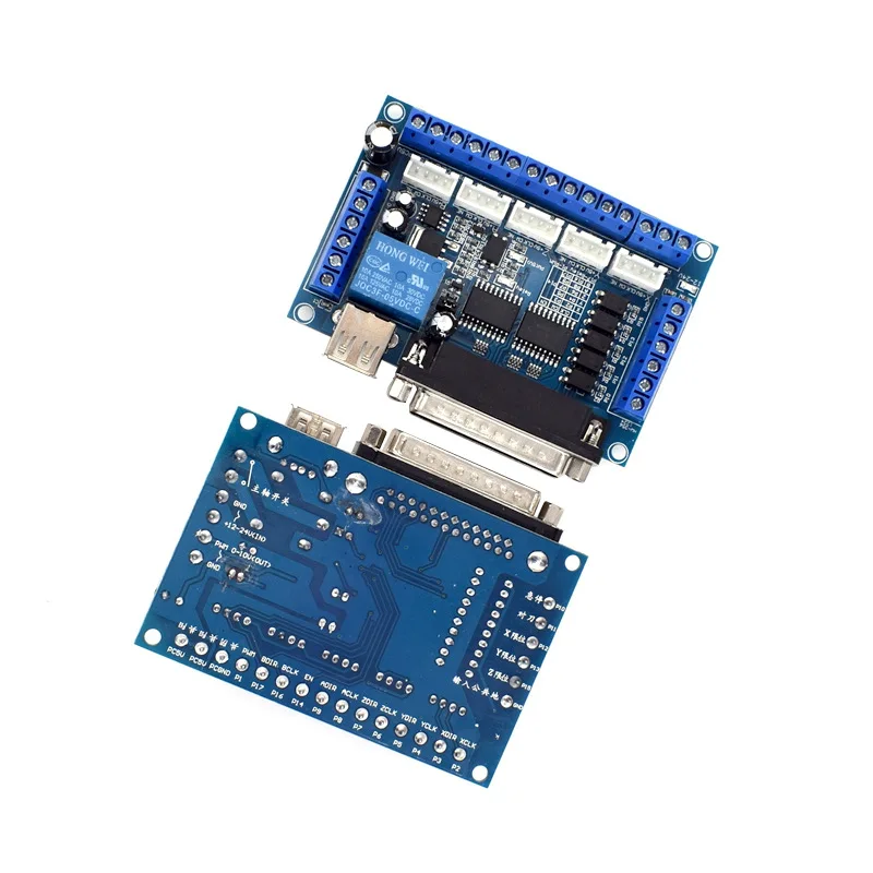 MACH3 Engraving Machine CNC 5-Axis Stepper Motor Driver Interface Board With Optical Coupler Isolation
