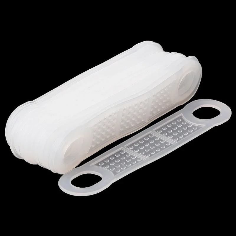 10PCS Silicone Hanger Grips - Anti Slip Shoulder Pads for Clothes Rack, Windproof Strip Pad W/Self-Adhesive & S/L Size