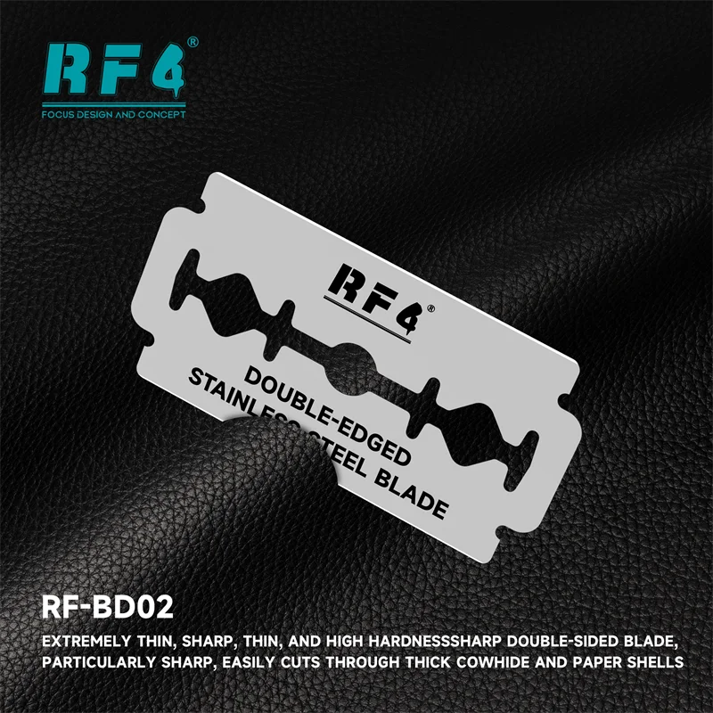 

RF4 RF-BD02 0.1mm Double Edge Razor Blades For Mobile Phone Maintenance Platinum Stainless Steel Double Razor Shaving Blades