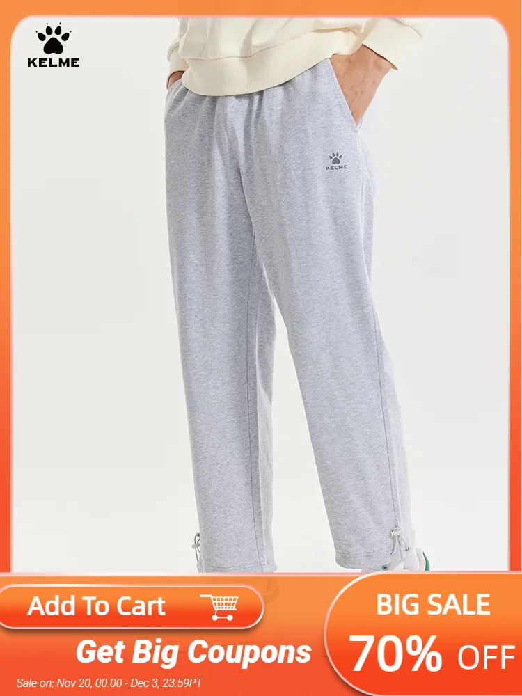 

KELME sports pants men's 2024 summer thin section drawstring drawstring straight casual sweat pants basketball pants