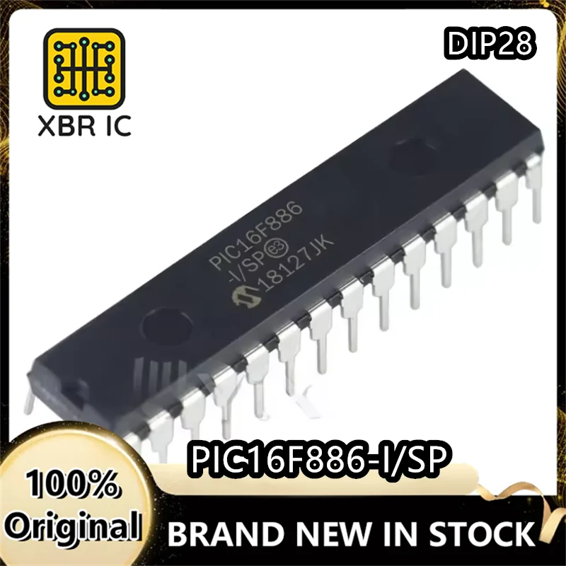 

(6/20 pieces) PIC16F886-I/SP DIP-28 PIC16F886 microcontroller chip New original authentic spot fast delivery
