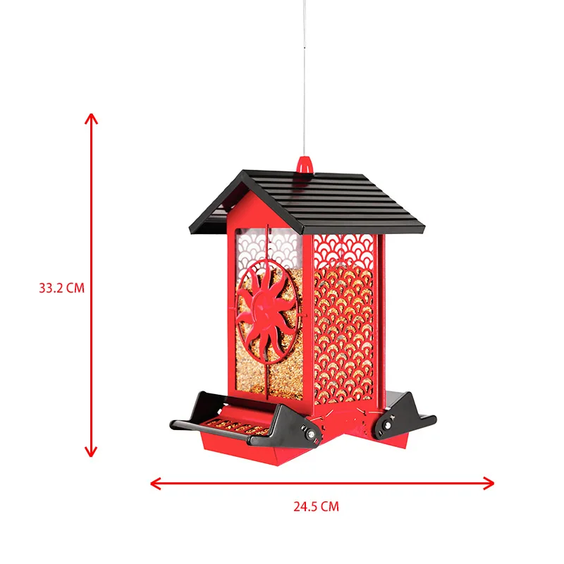 

Cross-border new product outdoor intelligent elastic anti-squirrel metal bird feeder courtyard garden wild bird feeding
