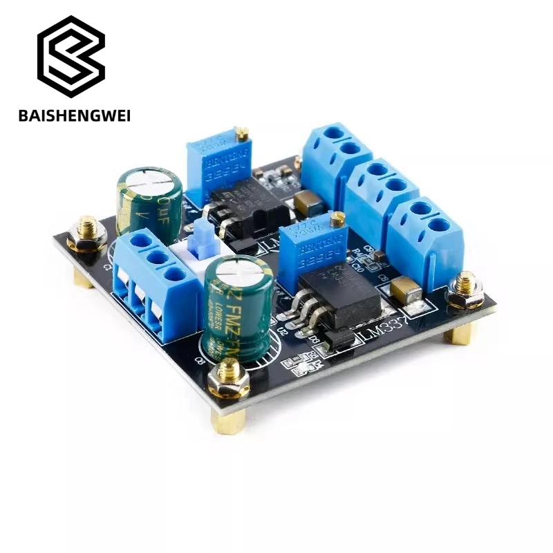 LM337 Fuente de alimentación positiva y negativa Fuente de alimentación regulada lineal Módulo ajustable Módulo Buck