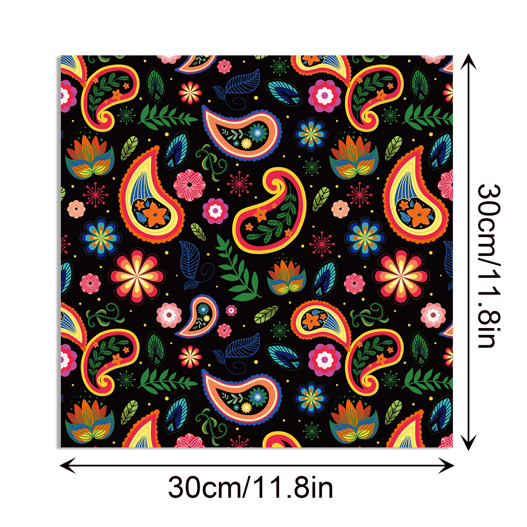 24pcs Mexican Scrapbook Paper DIY Craft Art Background Paper Colorful Floral Pattern Origami Card Making Photo Album Decoration