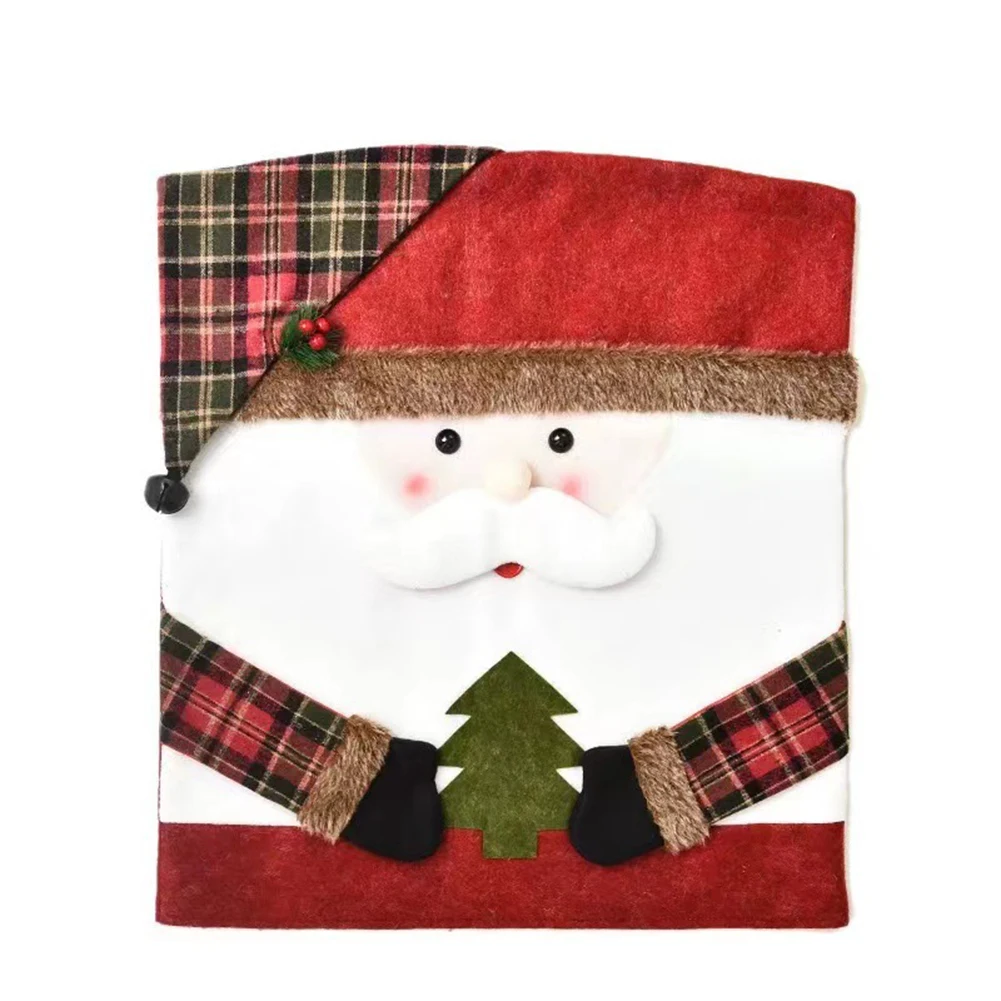 Christmas Season Christmas Chair Cover Christmas Stool Cover Adorable Design Elastic Bands Enhance Christmas Atmosphere