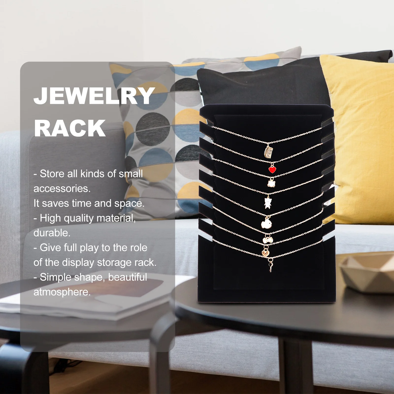 

1pc Jewelry Display Rack Compact Durable For Necklace Pendant Ear Jewelry Storage Organizer Shelf Home Shop Use Multiple