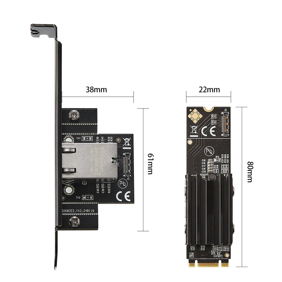 AQC107 M.2 B+Mキー 10GbE LAN 10G M.2 10GbE network card sells for $86 - CNX Software
