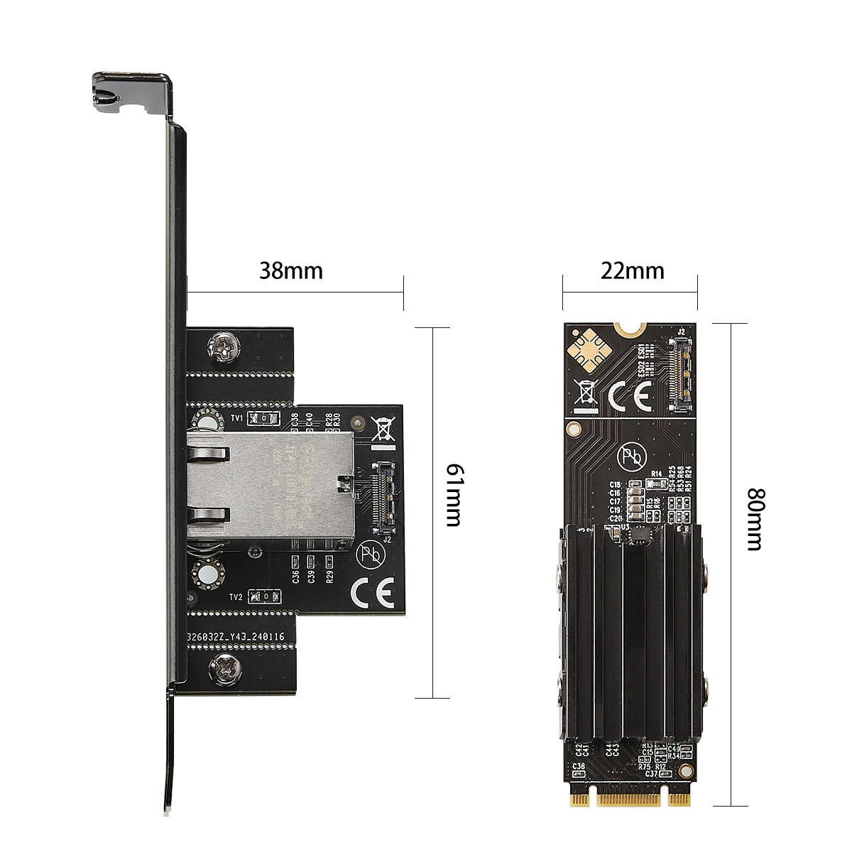 Imagem -03 - Adaptador de Rede Ethernet Iocrest M.2 b Mais m Placa de Rede de Porta Única Controle Industrial Servidor de Grau 10gbps Rj45 Aqc113