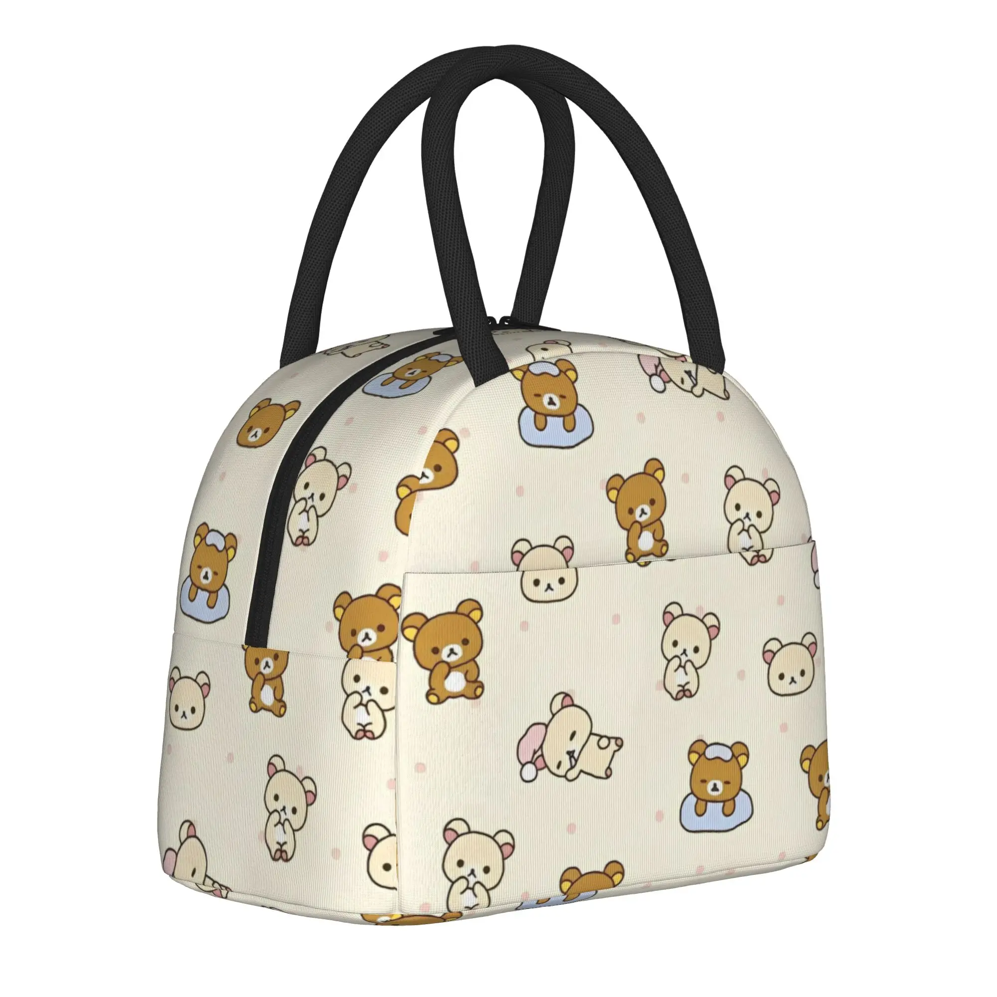 

Милая термосумка для обедов Корилаккума (Rilakkuma) большая, изолированная, для колледжа, для активного отдыха, контейнер для бенто