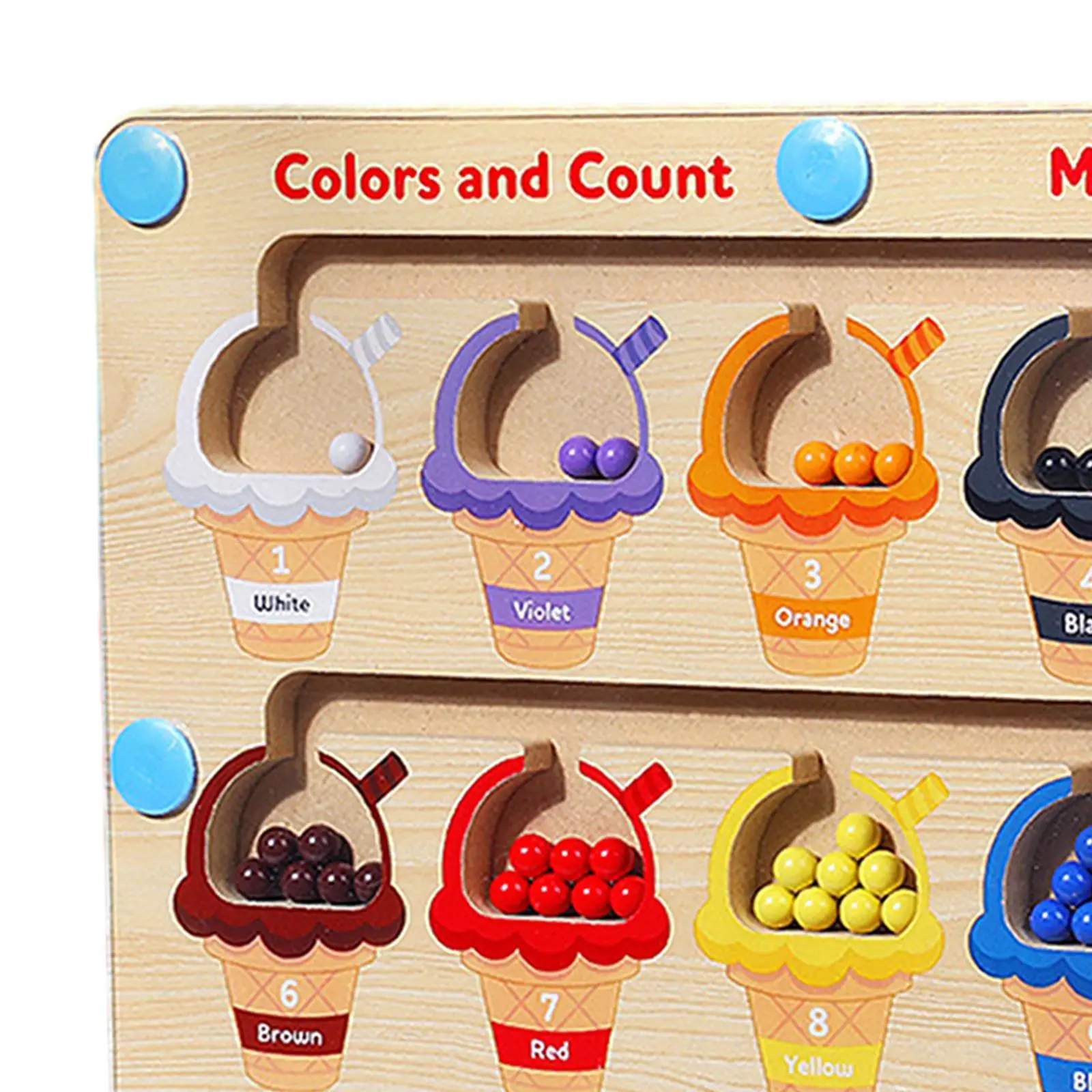 Couleur en bois correspondant apprentissage comptage Puzzle conseil comptage jeux de correspondance
