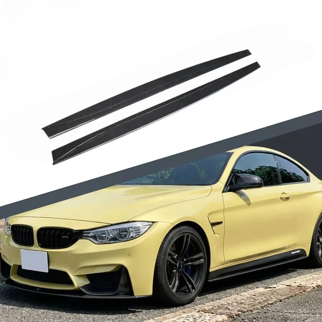 For F80 M3 F82 F83 M4 2015-2019 MP Style Real Carbon Fiber Side Skirts Extension Rocker Panels Exterior Body Kit S9