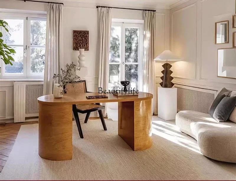 

FGAmerican-style Solid Wood Office Desk Negotiation Table High-end Ash Wood Homestay