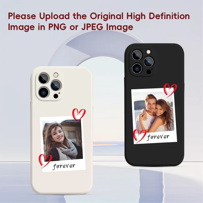DIY Couple Customized Photo TPU Soft Case For iPhone 16 15 14 13 12 11Pro Max Mini SE 2020 2022 XS XR 6 6s 7 8 Plus back cover