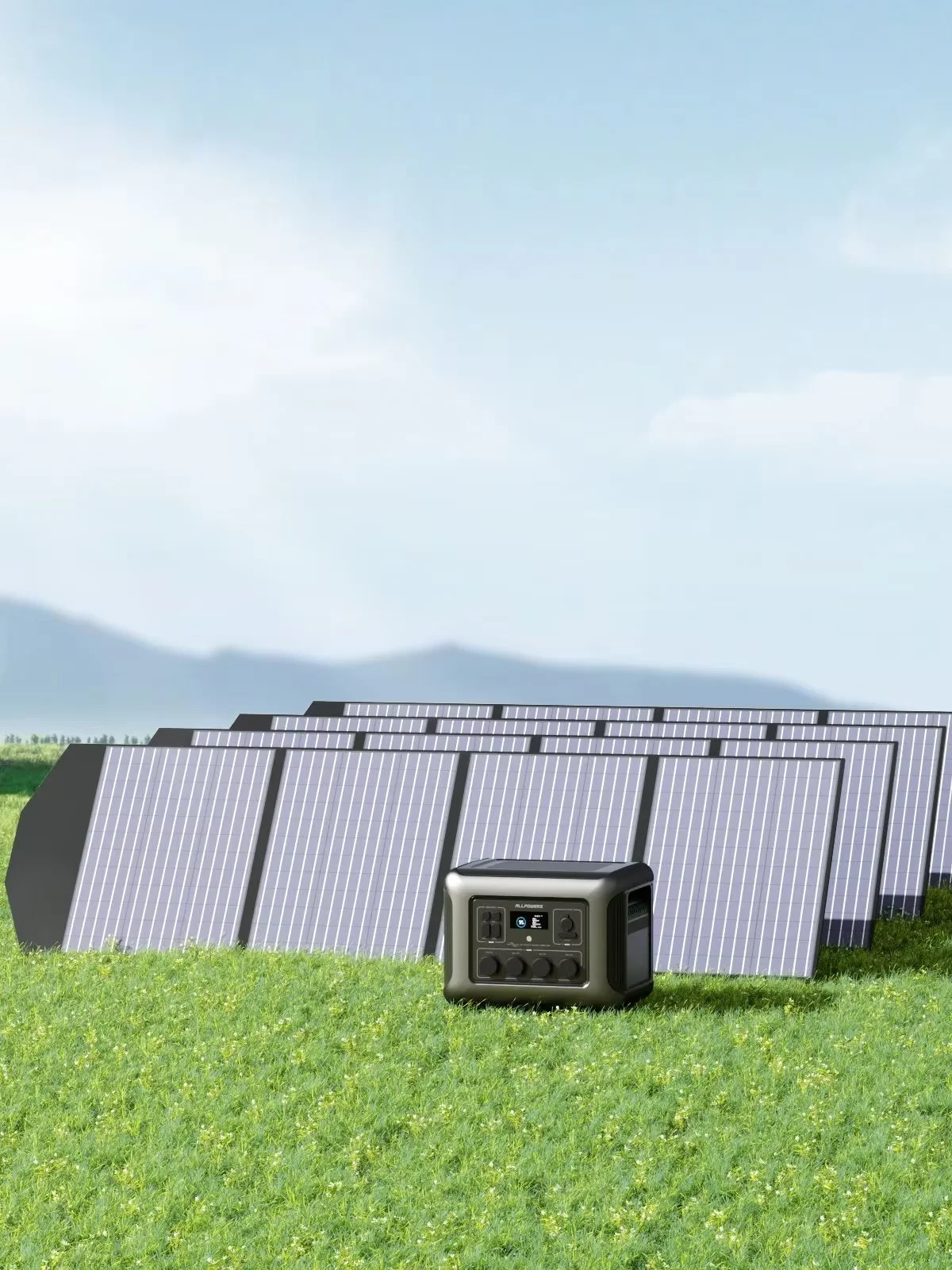 ALLPOWERS R2500 Solargenerator 2500W 1920Wh Tragbare Powerstation & SP027 100W Faltbare Solarmodule Ladegerät für Camping und Zuhause