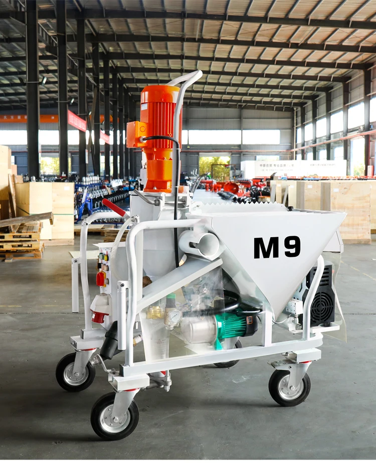 M9 Construction Gypsum Plaster Machine Wall Spray Tool with Pump and Motor Core Components