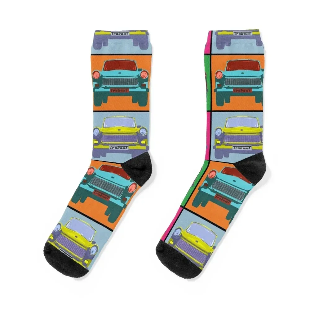 Trabant 601 Popart (v 2.0) Socks cotton designer snow retro Man Socks Women's floor Christmas Lots designer Socks Ladies Men's
