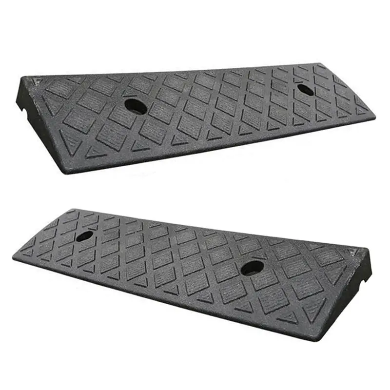 ABWZ-Non-Slip Plastic Roadside Slope Accessories 2PCS Kerb Ramp Threshold Ramp 30Mm Height For Cars Going Uphill