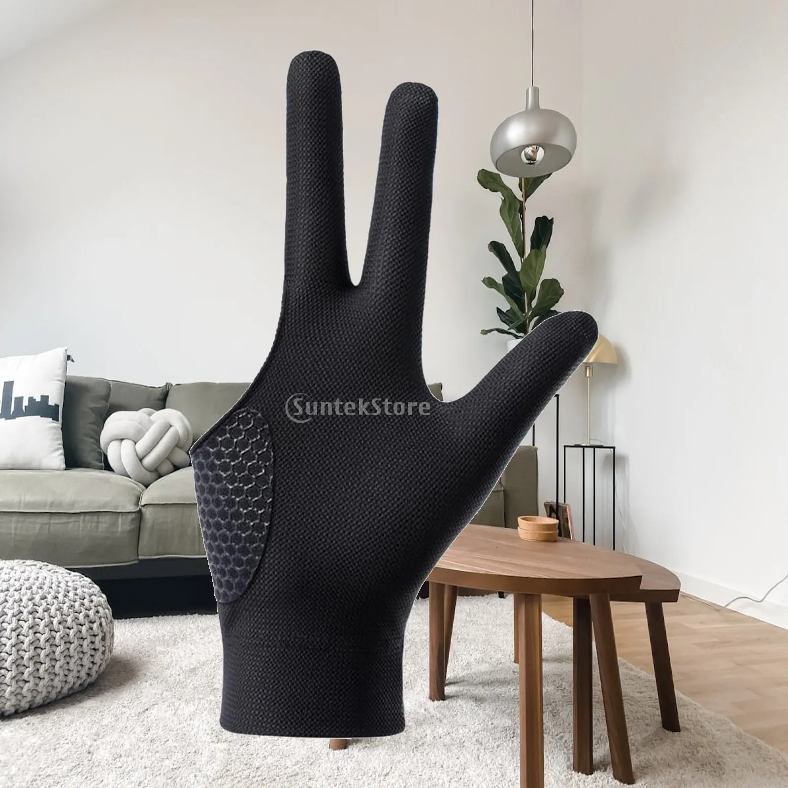 Stretchy Pool Cue Glove Three Fingers Breathable Hand Protector Nonslip Design for Billiards and Snooker Play