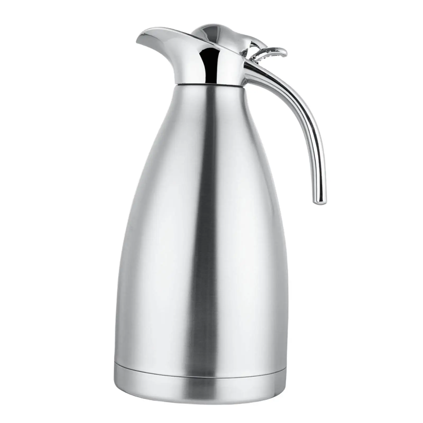 Stainless Steel Thermal Carafe Jug Heat Retaining Beverage Pot Double Wall Pitcher for Office Meeting Use