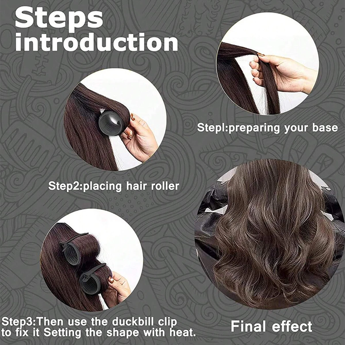 13pcs/Set Self Grip Hair Rollers No Heat Hair Clip Curlers Heatless Curls Hair Bangs Volume Self-adhesive Hook DIY Styling Tools view 5