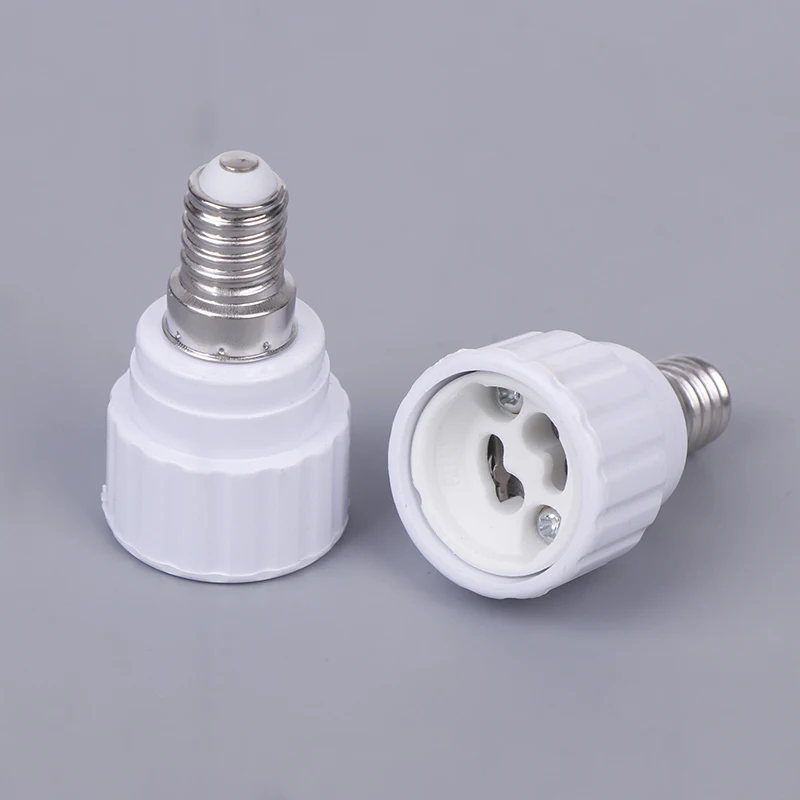 LED Halogen Lamp Base, E14 to GU10 Ceramic Base Screw Bulb Socket Adapter, Available in Packs of 1/5
